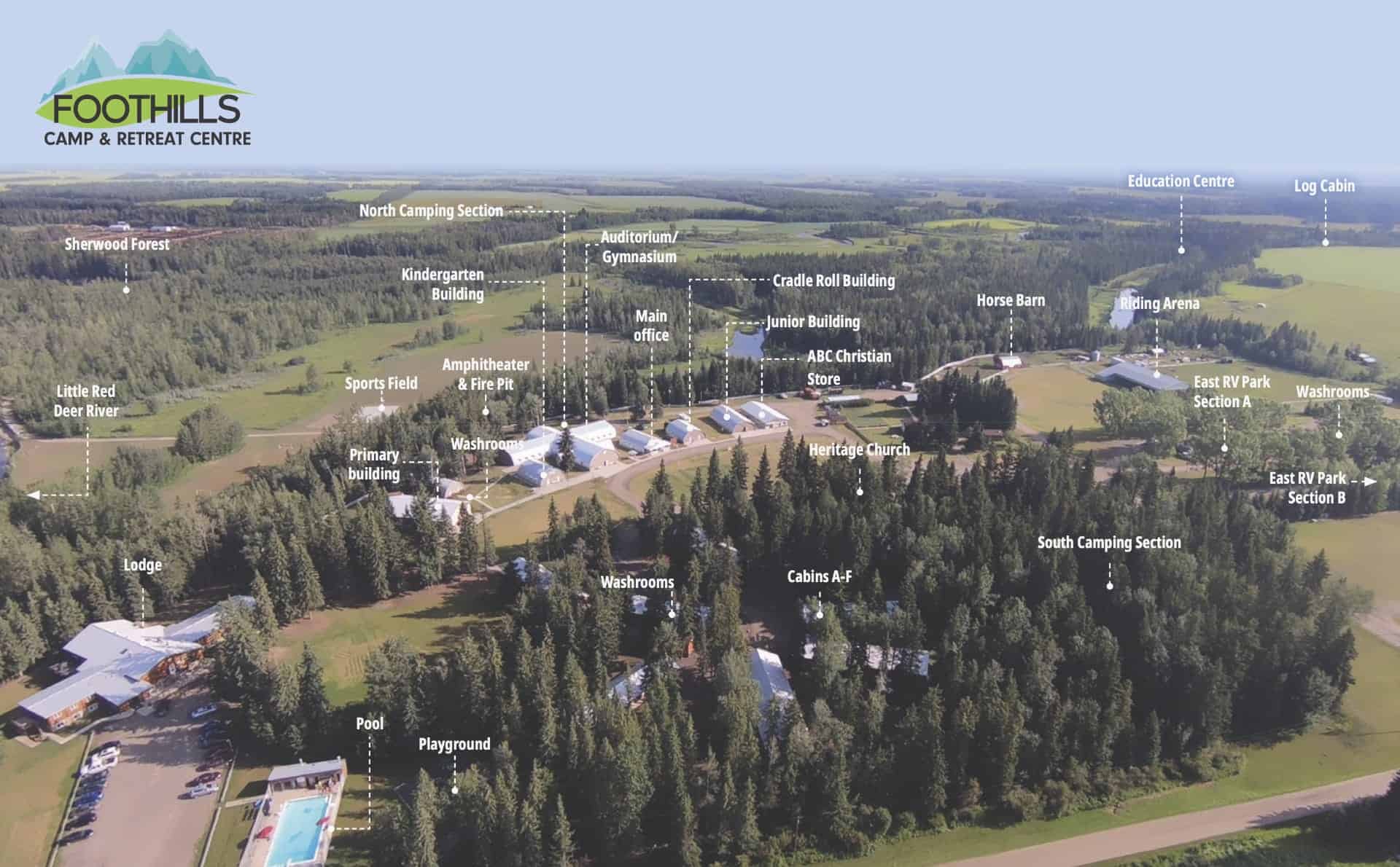 Foothills Camp Aerial View