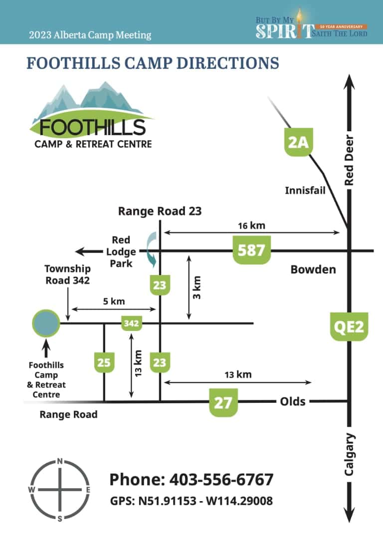 Foothills Camp Directions