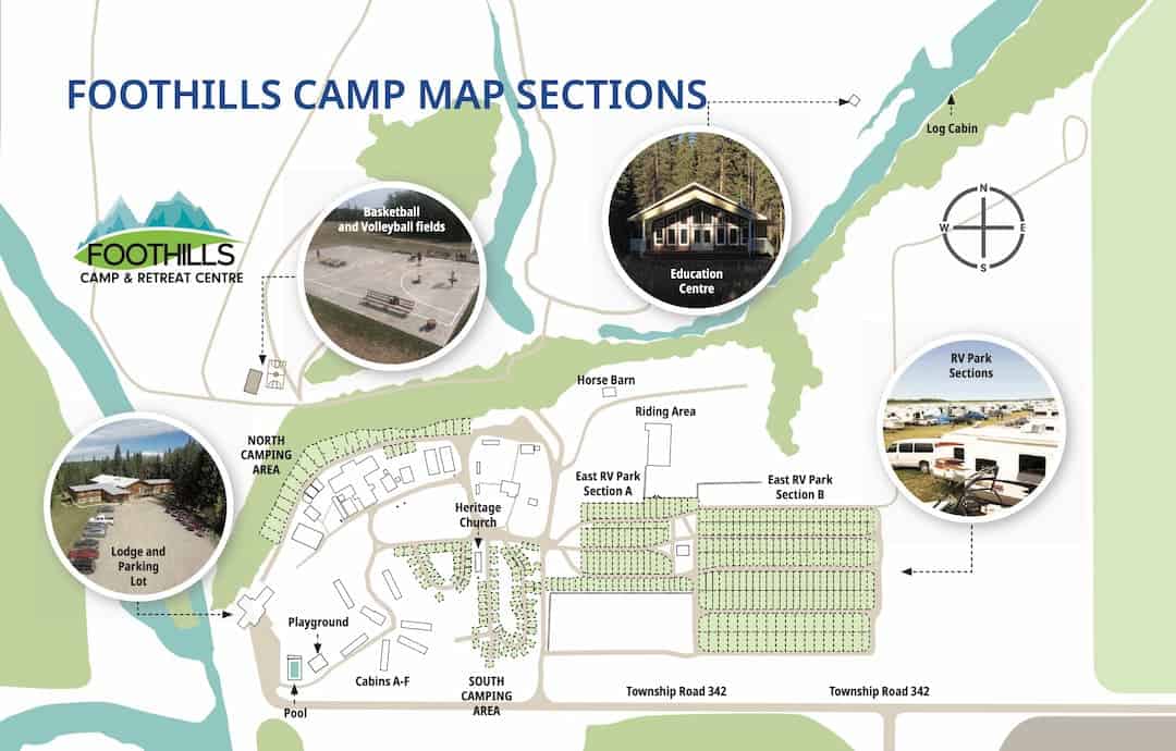 Foothills Camp Map Sections